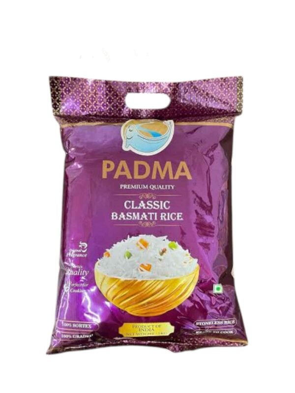 Padma Classic Basmati Rice 5kg.